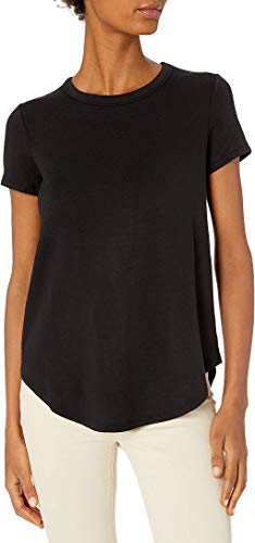 Book Cover Amazon Brand - Daily Ritual Women's Supersoft Terry Short-Sleeve Shirt with Shirttail Hem