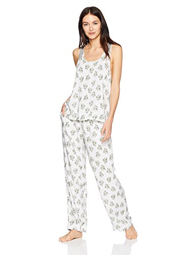 Book Cover Amazon Brand - Mae Women's Sleepwear Racer Back Pajama Set