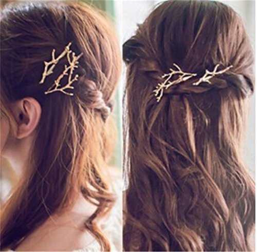 Book Cover 2PCS Fashion Creative Branches Antlers Hairpin Personalized Hair Clip