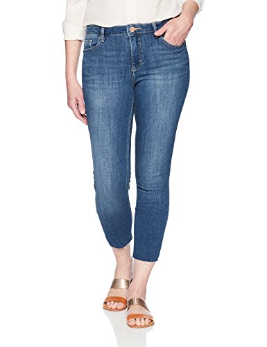 Book Cover Riders by Lee Indigo Women's Modern Collection Skinny Cropped Denim Jean with Cut Hem