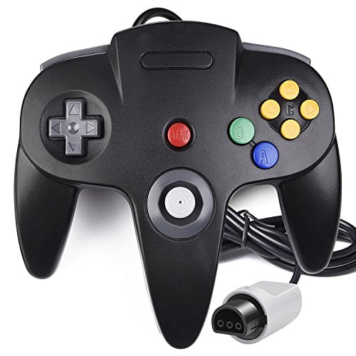 Book Cover N64 Controller, iNNEXT Classic Wired N64 64-bit Gamepad Joystick for Ultra 64 Video Game Console (Black)