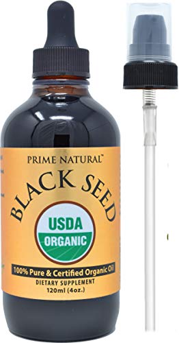 Book Cover Organic Black Seed Oil 4oz - USDA Certified - High Thymoquinone, Turkish Origin, Pure Nigella Sativa - Cold Pressed, Unrefined, Vegan - Omega 3 6 9, Antioxidant, Immune Boost, Joints, Skin & Hair