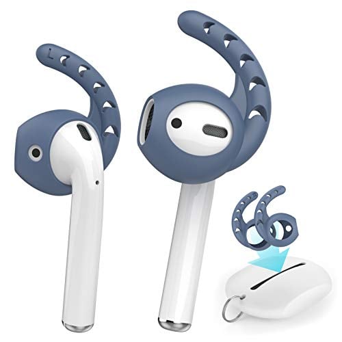 Book Cover AhaStyle AirPods and EarPods Hooks and Covers for Apple Earphone Earbuds (3 Pairs) (Navy Blue)