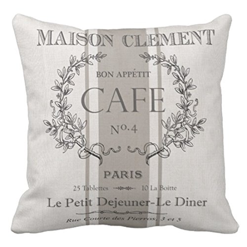 Book Cover Emvency Throw Pillow Cover Grain Modern Vintage French Sac Decorative Pillow Case Home Decor Square 20 x 20 Inch Pillowcase
