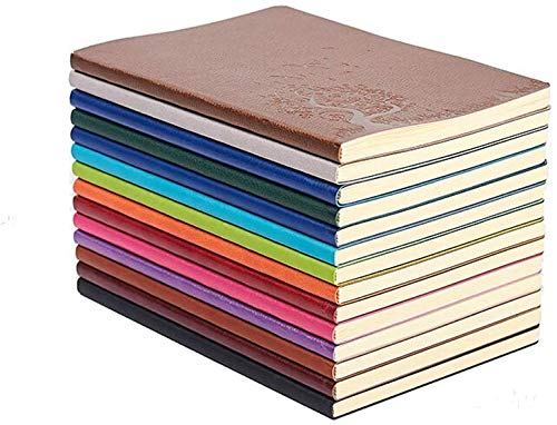 Book Cover XYTMY A5 PU Leather Colorful Writing Notebook Journal Diary Notebooks Daily Notepad Cute Travel Journals( Pack of 4 , Random Color)
