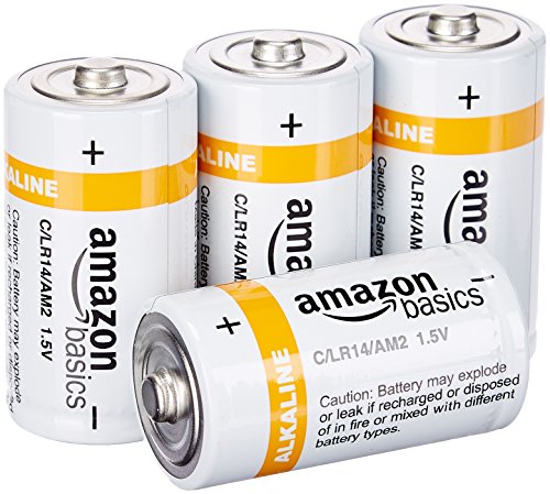 Book Cover AmazonBasics C Cell Everyday 1.5 Volt Alkaline Batteries - Pack of 4