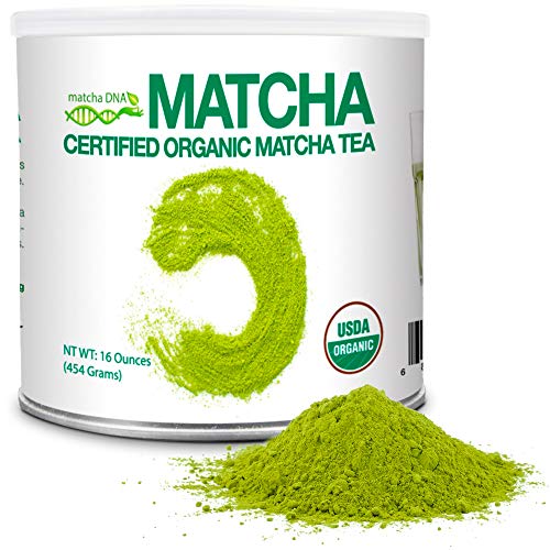 Book Cover MatchaDNA 1 LB Certified Organic Matcha Green Tea Powder (16 OZ TIN CAN)
