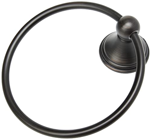 Book Cover Amazon Basics AB-BR807-OR Modern Towel Ring, 6.3-inch Diameter, Oil Rubbed Bronze
