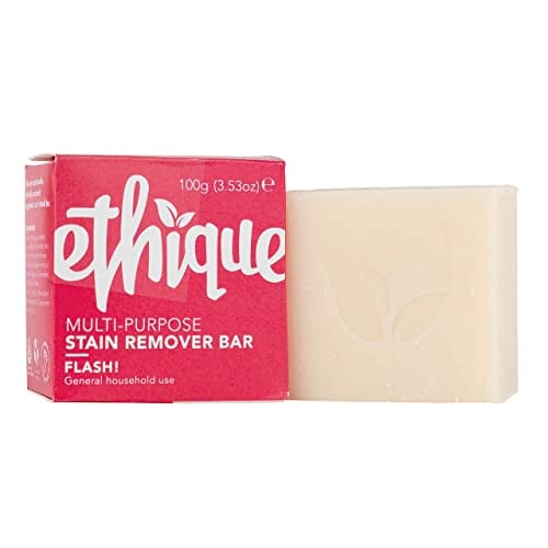 Book Cover Ethique Flash! Multi-Purpose Solid Laundry and Stain Remover Bar - Plastic-Free, Vegan, Cruelty-Free, Eco-Friendly, 3.52 oz (Pack of 1)