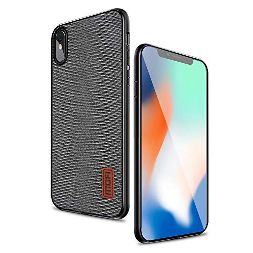 Book Cover Mofi Protective Case Compatible with iPhone X 5.8 Inch Case Thin Slim Shockproof Matte Fabric Cover for Apple iPhoneX (Gray)