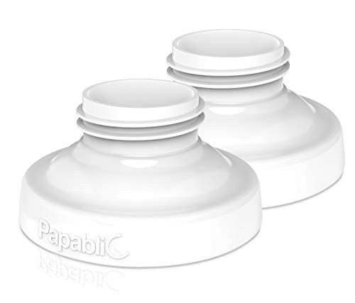 Book Cover Papablic Direct Pump Bottle Adapter for Medela, Ameda Breastpumps to Use with Comotomo Baby Bottle, 2 Pack