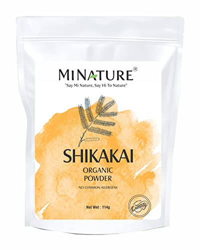 Book Cover Organic Shikakai Powder by mi nature | Acacia Concinna | USDA NOP Certified 100% Organic | Vegan | Excellent Hair Conditioner(4 oz)