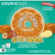 Book Cover The Original Donut Shop Nutty Caramel Keurig Single-Serve K-Cup Pods, Medium Roast Coffee, 18 Count - Pack of 1
