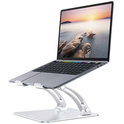 Book Cover Nulaxy Laptop Stand, Ergonomic Height Angle Adjustable Computer Laptop Holder Compatible with MacBook, Air, Pro, Dell XPS, Samsung, Alienware All Laptops 11-17