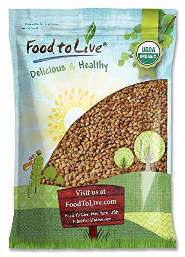 Book Cover Organic Buckwheat Kasha (Grechka, Toasted Whole Groats, Non-GMO, Kosher, Sirtfood, Bulk) by Food to Live â€” 5 Pounds