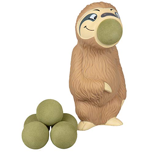 Book Cover Hog Wild Sloth Popper Toy - Shoot Foam Balls Up to 20 Feet - 6 Balls Included - Age 4+