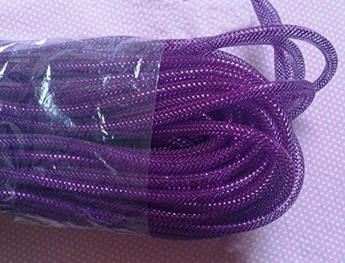 Book Cover YYCRAFT 15 Yards Solid Mesh Tube for Craft Deco Flex for Wreaths Cyberlox CRIN Crafts 8mm 3/8-Inch (Purple)