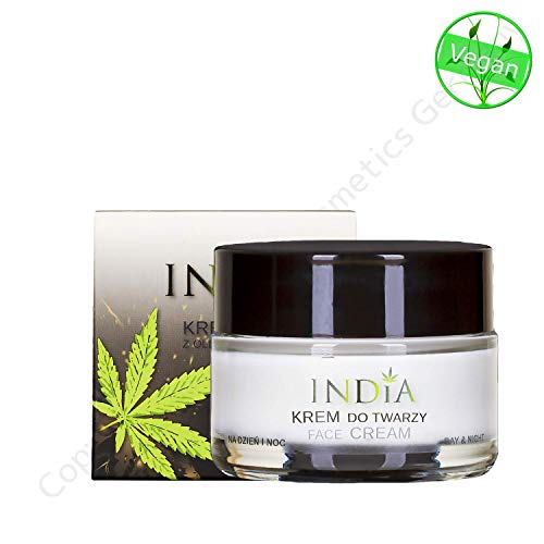 Book Cover Face cream with organic Cannabis oil. Moisturizing in dry skin and atopic dermatitis, in Premium Quality for Day and Night use.