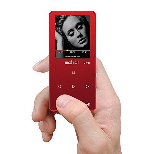 Book Cover MYMAHDI MP3/MP4 Music Player,8GB(Expandable Up to 128GB) Portable Audio Player with Photo Viewer, Voice Recorder, FM Radio, A-B Playback, E-book,Build-in Speaker with Headphone(Christmas Version Redï¼‰