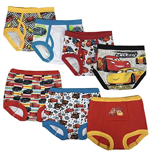 Book Cover Disney Cars Boys Potty Training Pants Underwear Toddler 7-Pack, Cars Multi, 3T