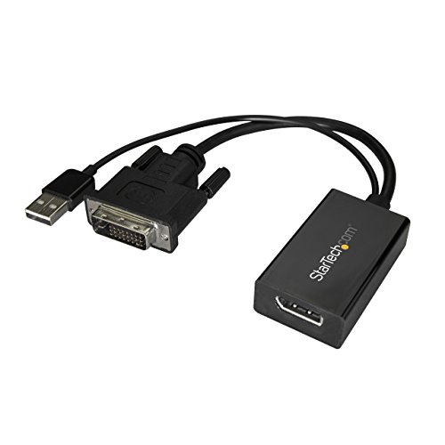 Book Cover StarTech.com DVI to DisplayPort Adapter - with USB Power - 1920 x 1200 - DVI to DisplayPort Converter - Video Adapter - DVI-D to DP