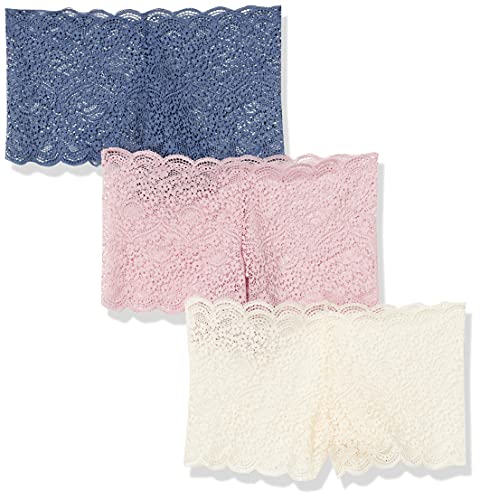 Book Cover Amazon Brand - Mae Women's Galloon Lace Cheeky Underwear, 3 Pack