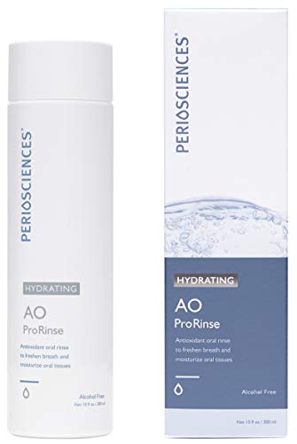 Book Cover PerioSciences AO ProRinse Hydrating Mouthwash - 10oz Alcohol-Free Natural Mint Flavor, Freshens Breath, Keeps Teeth Clean, Dentist Recommended