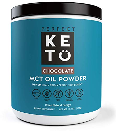 Book Cover Perfect Keto MCT Oil Powder: Ketosis Supplement (Medium Chain Triglycerides, Coconuts) for Ketone Energy. Paleo Natural Non Dairy Ketogenic Keto Coffee Creamer (Chocolate)