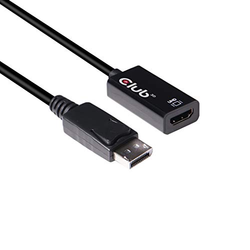 Book Cover Club 3D CAC-1080 DisplayPort 1.4 to HDMI 2.0B HDR Adapter Supports 4096X2160@60Hz High Dynamic Range