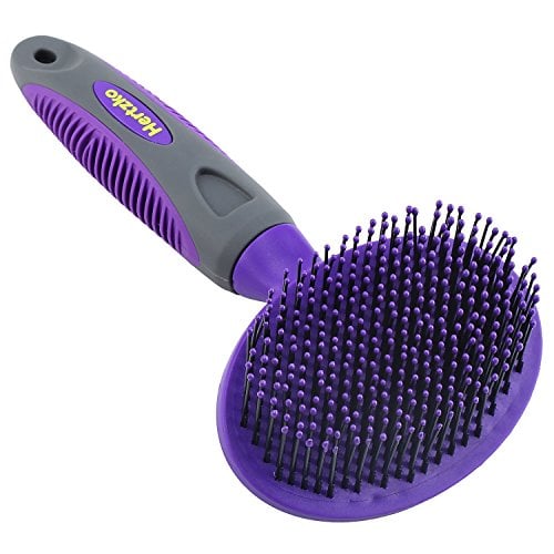 Book Cover Hertzko Soft Pet Brush for Dogs and Cats with Long or Short Hair - Great for Detangling and Removing Loose Undercoat or Shed Fur - Ideal for Everyday Brushing & for Sensitive Skin