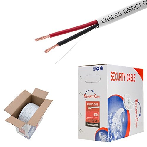 Book Cover Cables Direct Online, Bulk 18/2 Stranded Conductor Alarm Control Cable 500ft Fire/Security Burglar Station Wire Security (Unshielded), 18/2, Stranded, 500ft)