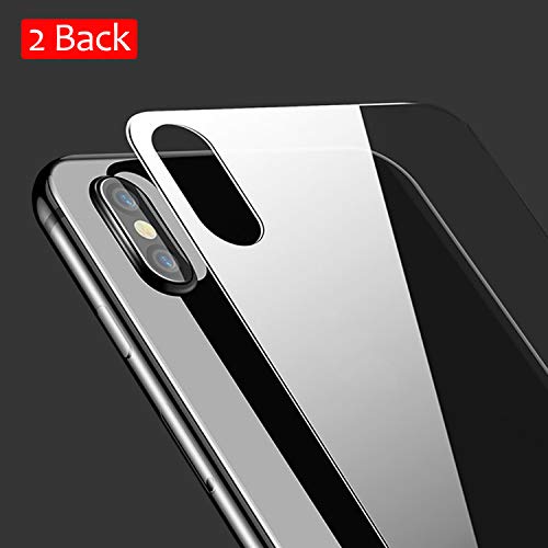 Book Cover JingooBon Back Screen Protector Compatible with iPhone Xs/iPhone X [2-Pack], Rear Tempered Glass [3D Touch] Temper Glass Film Anti-Fingerprint/Scratch Compatible with iPhoneXs/iPhoneX (5.8 inch)