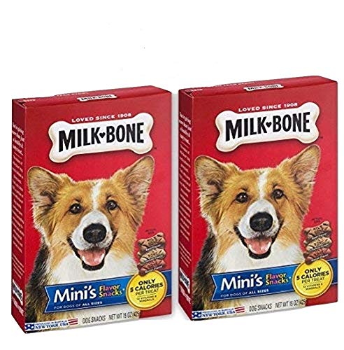 Book Cover 2 Pack - Milk-Bone Mini's Flavor Snacks Beef, Chicken & Bacon Flavored Biscuit Dog Treats