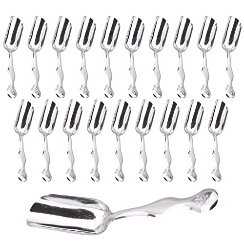 Book Cover Stainless Steel Mini Scoops for Dry Goods - Kitchen Scoops Stainless Steel Flour Scoop for Tea, Coffee, Ice Cream - Stainless Steel Scoops for Flour and Sugar - Serving Scoops for Candy Bar 20pcs