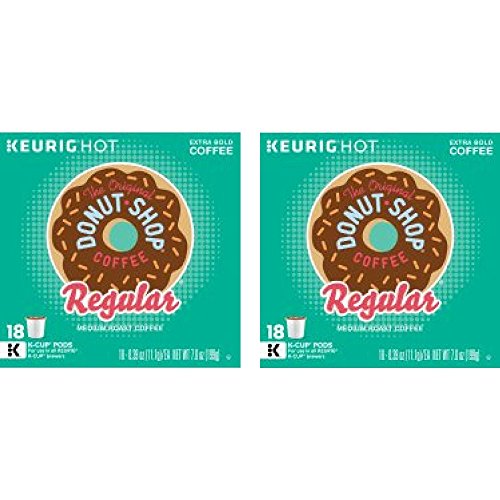 Book Cover The Original Donut Shop Regular Keurig Single-Serve K-Cup Pods, Medium Roast Coffee, 18 Count - 2 Packs