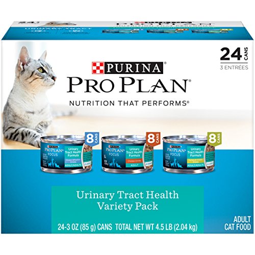 Book Cover Purina Pro Plan Urinary Tract Health Wet Cat Food Variety Pack, FOCUS Urinary Tract Health Formula - (24) 3 oz. Cans