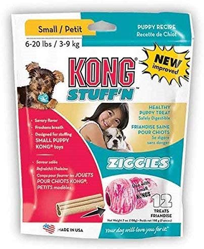 Book Cover KONG Ziggies Puppy Dog Healthy Treats Hideaway in Toys Dental Oral Health Pet Chews(Puppy)