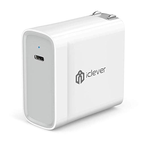 Book Cover iClever 45W USB Type C Power Delivery Wall Charger, PD Adapter with Foldable Plug for Apple MacBook 2015/2016, Nintendo Switch, iPhone 11 Pro/XS/XS Max/XR/X/8, Pixel C, Samsung S8/Notebook and More