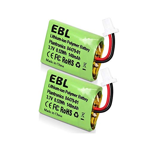Book Cover EBL Replacement Headset Battery CS540 84479-01 for Plantronics CS540, 84479-01, 86180-01, CS540A, CS540, C054 Wireless Headsets 2 Pack