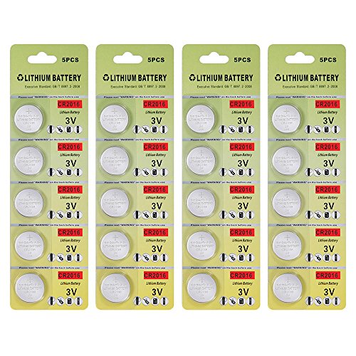Book Cover Fortune CR2016 3 Volt Lithium Coin Battery - Retail Packaging (Pack of 20)