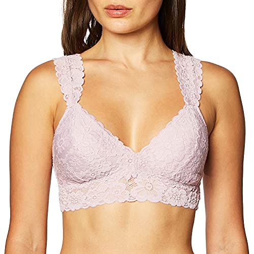 Book Cover Amazon Brand - Mae Women's Lace V-Neck Bralette (for A-C cups)