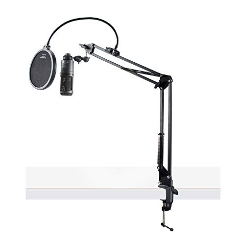 Book Cover Audio-Technica AT2020USB+ Cardioid Condenser USB Microphone Bundle with Boom Arm Stand and Pop Filter (3 Items)