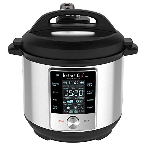 Book Cover Instant Pot Max 6 Quart Multi-use Electric Pressure Cooker with 15psi Pressure Cooking, Sous Vide, Auto Steam Release Control and Touch Screen