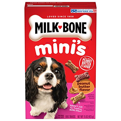 Book Cover Milk-Bone Original Dog Treats Biscuits, Peanut Butter Variety Pack, Mini Treats, 15 Ounces (Pack of 6)