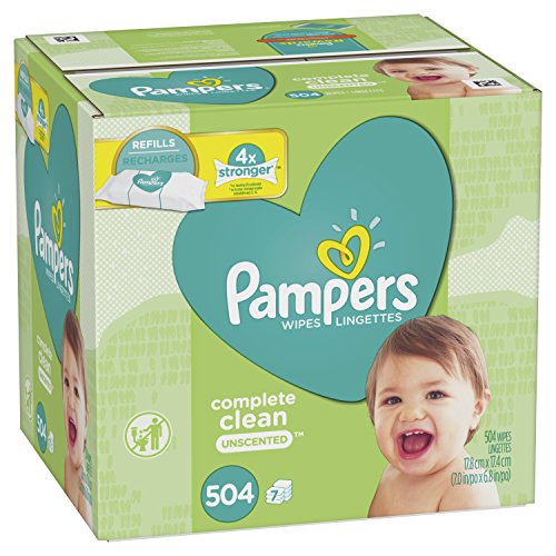 Book Cover Baby Wipes, Pampers Baby Diaper Wipes, Complete Clean Unscented, 7 Refill Packs for Dispenser Tub, 504 Total Wipes