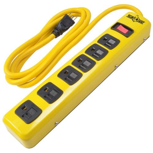 Book Cover Woods 5154 Yellow Jacket Power Strip Surge Protector with 12 Outlets 6 ft Cord and Overload 480J of Protection