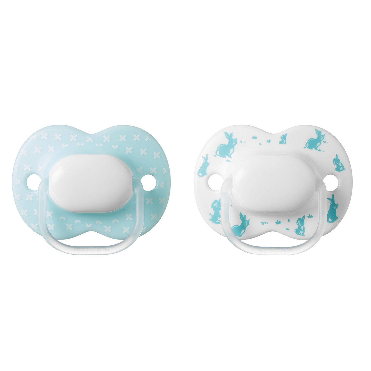 Book Cover Tommee Tippee Little London Pacifiers, Symmetrical Design, BPA-Free Silicone Binkies, 0-6m, 2-Count
