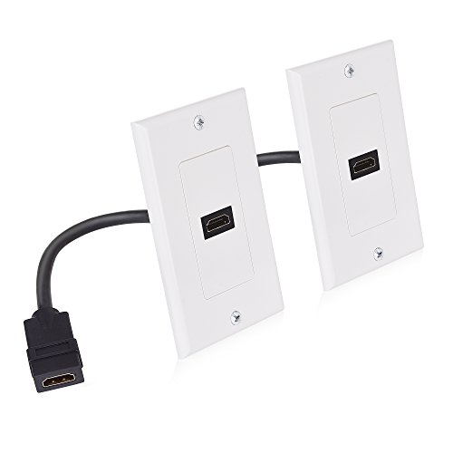 Book Cover Cable Matters 2-Pack 1-Port HDMI Wall Plate in White (4K UHD, ARC, and Ethernet Pass-Thru Support)