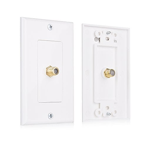 Book Cover Cable Matters 2-Pack 1-Port TV Cable Wall Plate (Coax Wall Plate) in White