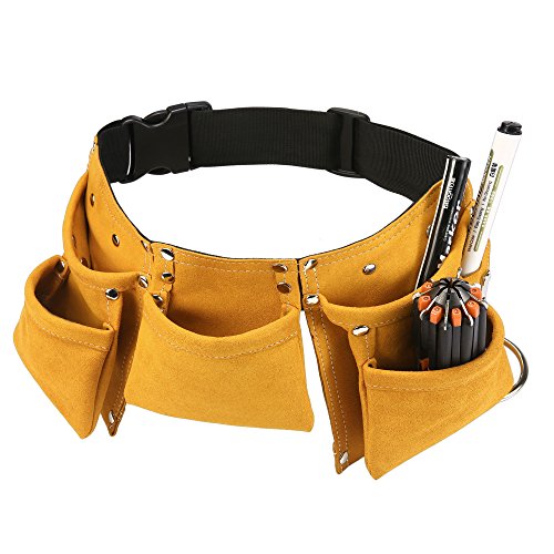 Book Cover YITOOK Kids Tool Belt Adjustable Children's Carpentry Tool Candy Pouch Heavy Duty Child's Construction Tool Apron for Costumes Dress Up Role Play(Yellow)